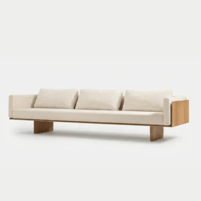 Minimalist Solid Wood Base Sofa in dbai uae