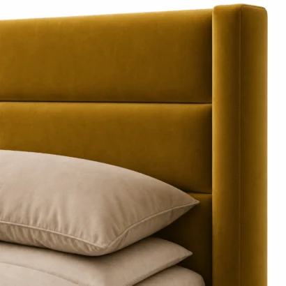 Premium Sienna Luxe Velvet Bed Dubai UAE with soft upholstered headboard for modern luxury homes