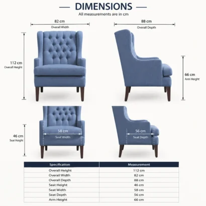 Luxury upholstered accent chair in Dubai designed for premium residential and commercial spaces