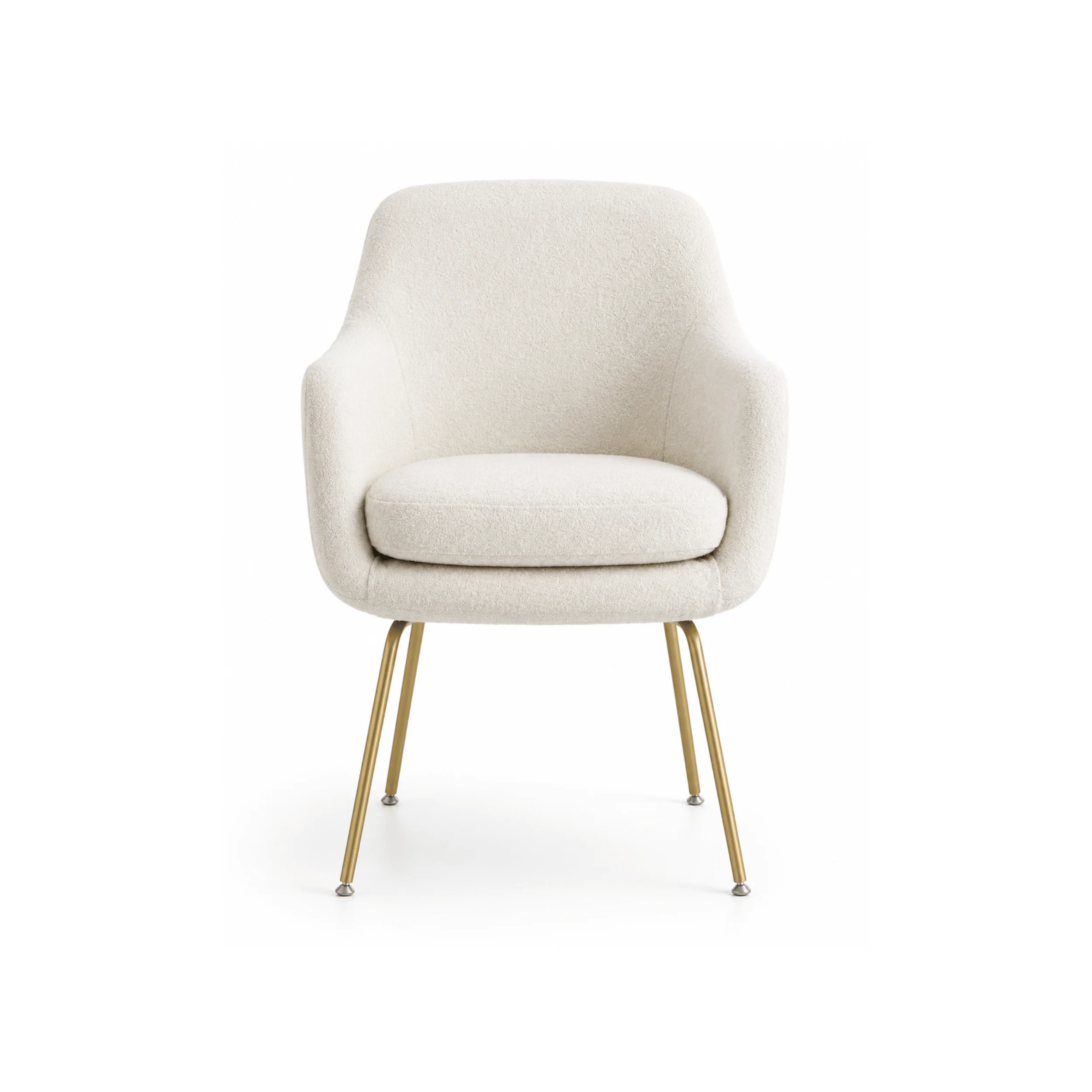 cream chunky bouclé fabric chair (2) Cream Chunky Bouclé Fabric Dining Chair Dubai UAE with premium textured upholstery by Ansary Furniture