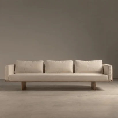 Minimalist Solid Wood Base Sofa dubai uae