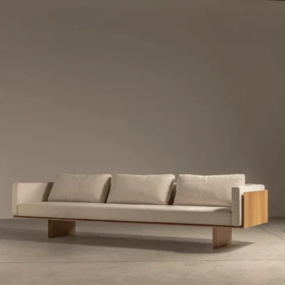 Luxury 3 seater fabric sofa with solid wood base available in Dubai UAE