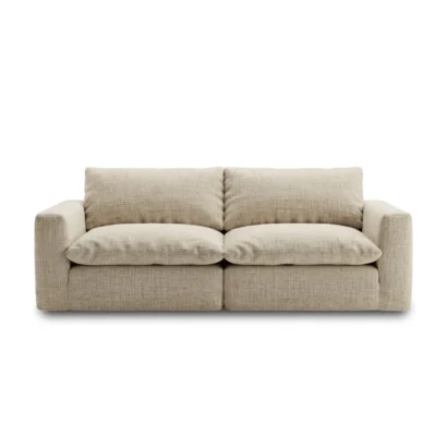 Luxury 2 Seater Linen Sofa Dubai UAE with premium beige fabric upholstery