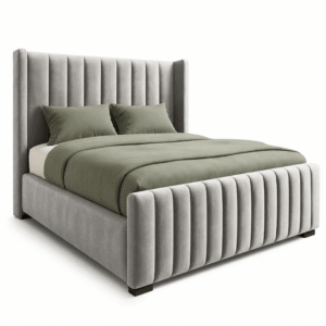 Premium Verelle Wing Bed Dubai UAE modern upholstered bed with elegant wingback headboard for luxury bedrooms