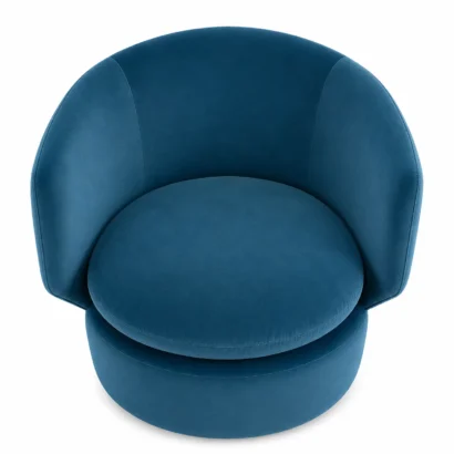 Aria Curve luxury accent chair with soft blue upholstery Dubai UAE