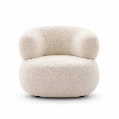 Cloud Luxe Bouclé Chair front view