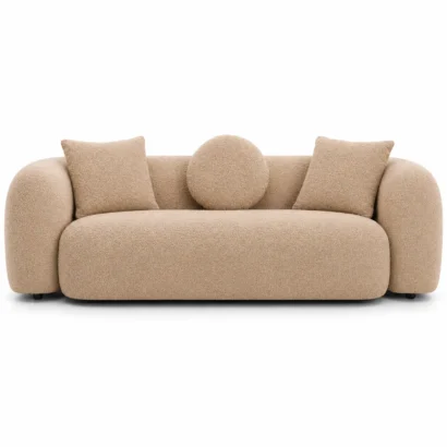 Desert Textured Bouclé Sofa front view