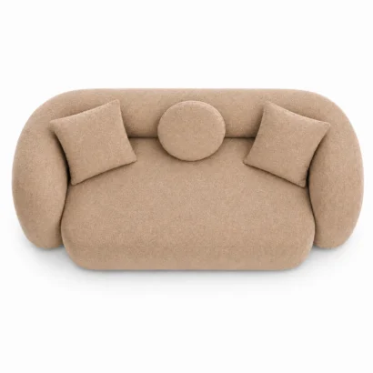 Textured bouclé sofa Dubai 45 degree view