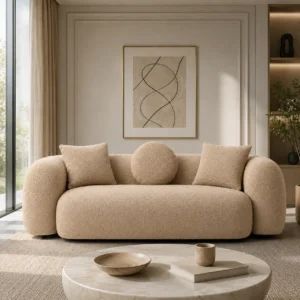 Desert textured bouclé sofa UAE
