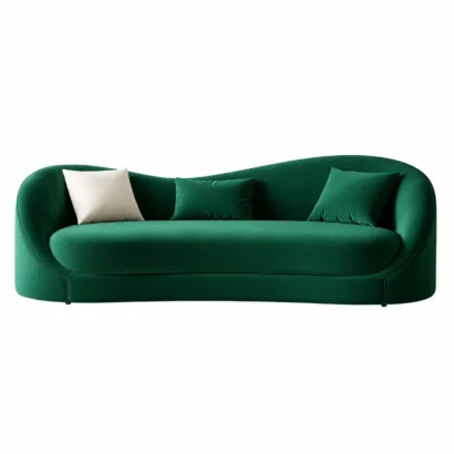 Luxury Curvature Cloud Sofa in emerald green for modern living room Dubai UAE