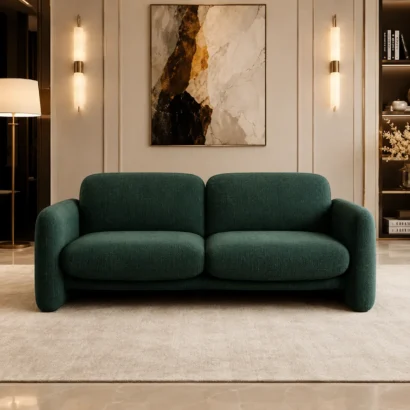 Martex Bold fabric sofa in a luxury living room, modern furniture Dubai UAE