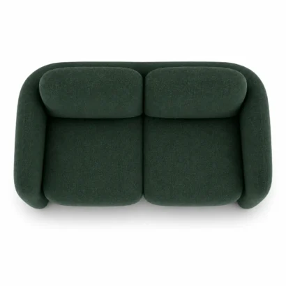 Martex Bold fabric sofa top view showing cushions and curved design, UAE furniture