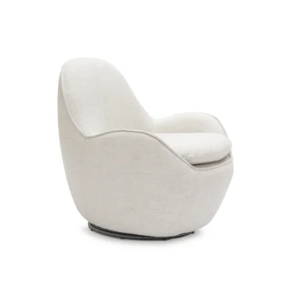 Modern Pod swivel accent chair front angle Dubai