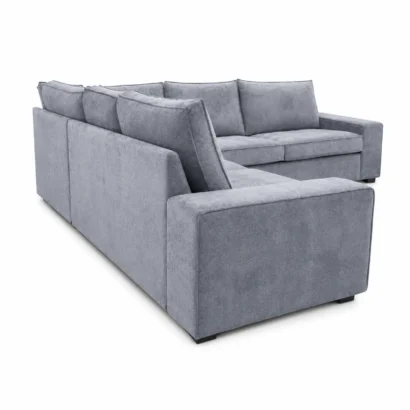 Serenity L-Shape Sofa back view with upholstered finish in Dubai UAE