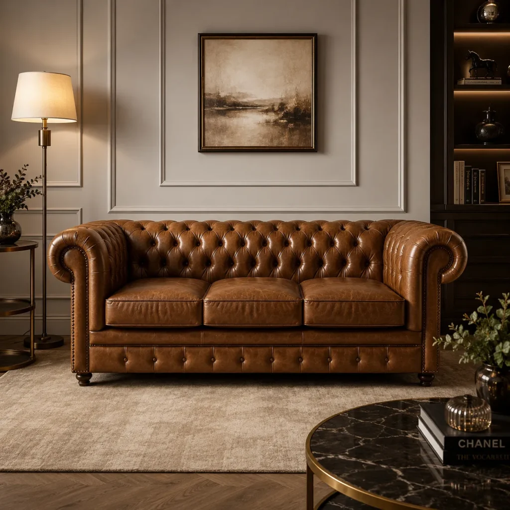 Signature leather sofa in a luxury living room, premium leather sofa Dubai Furniture Delivery UAE
Affordable Furniture Store UAE